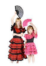 Tanečnice flamenga - černočervená - Dětský 10